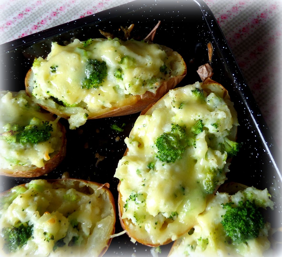 The English Kitchen Cheese and Broccoli Stuffed Jacket Potatoes